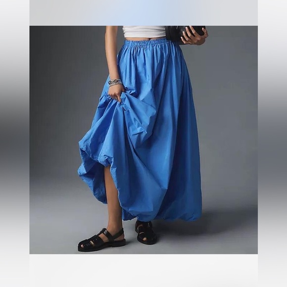 Anthropologie Vibrant Blue Maxi Skirt - Picture 1 of 6